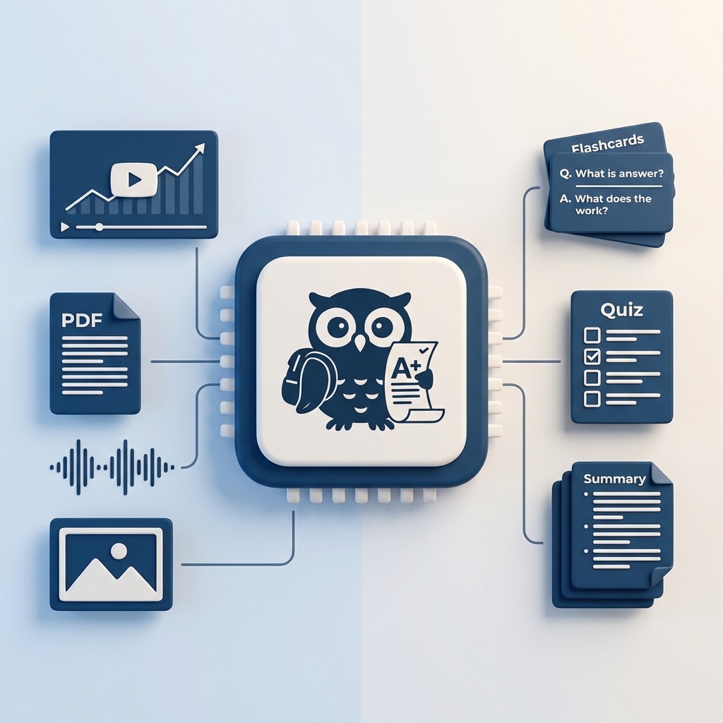 Analisi IA: Carica i tuoi materiali di studio e ottieni quiz e flashcard all'istante