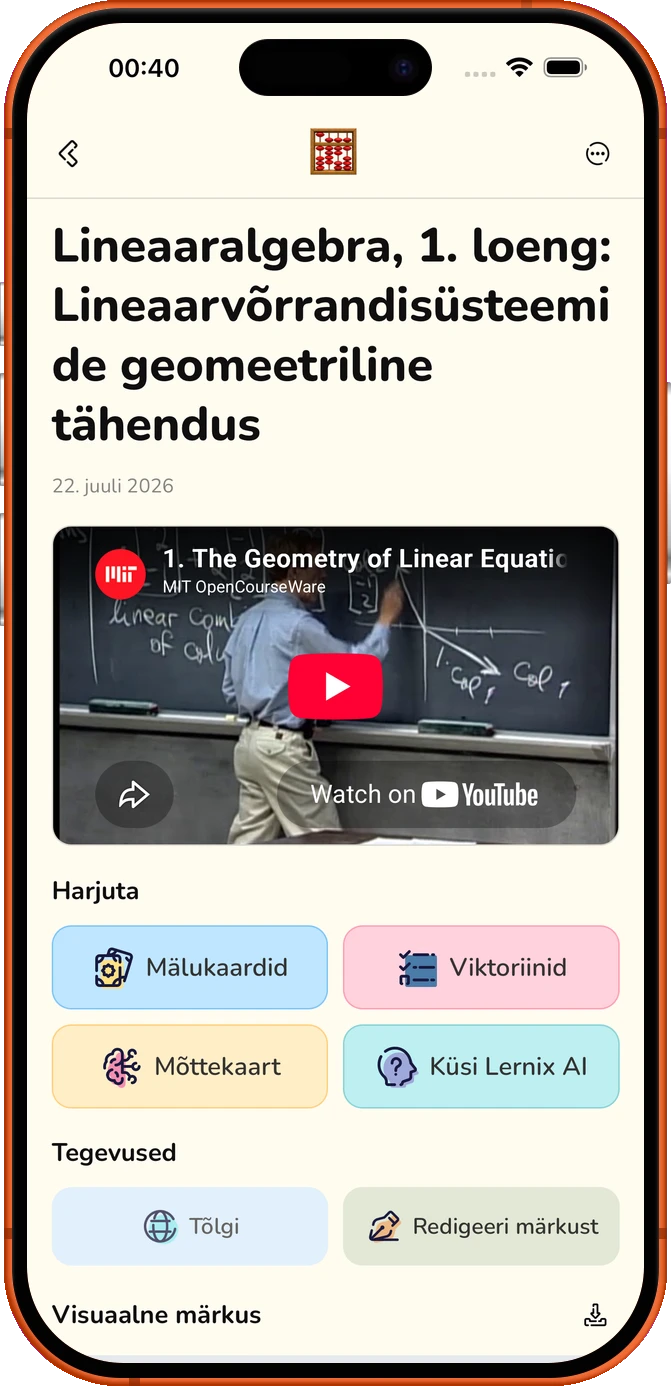 Vahele jäetud klass.
Ikka veel A+.