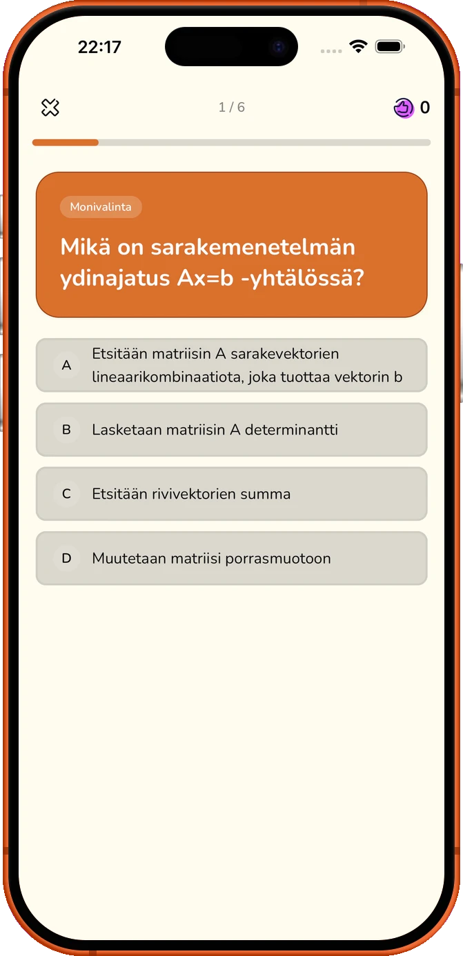 A+ ennen
Tenttipäivä