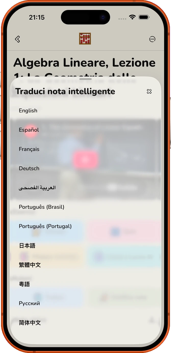 Impara senza
limiti di lingua.