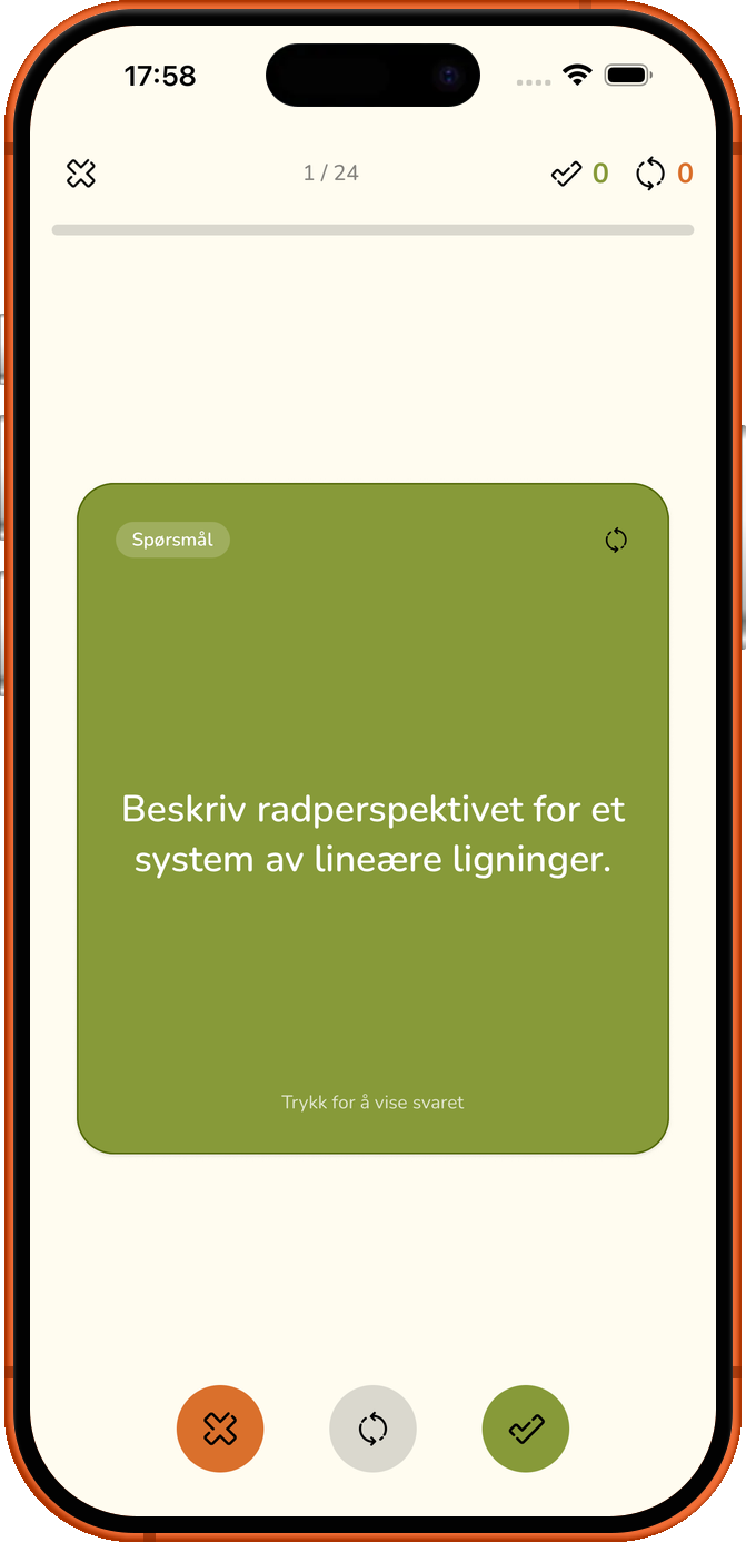 Sparte 5 timer.
Sov tidlig.