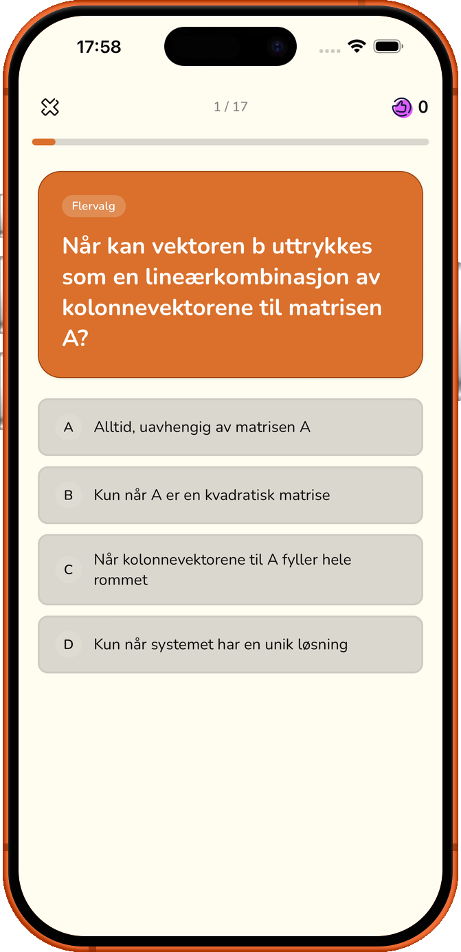 A+ før
eksamensdagen
