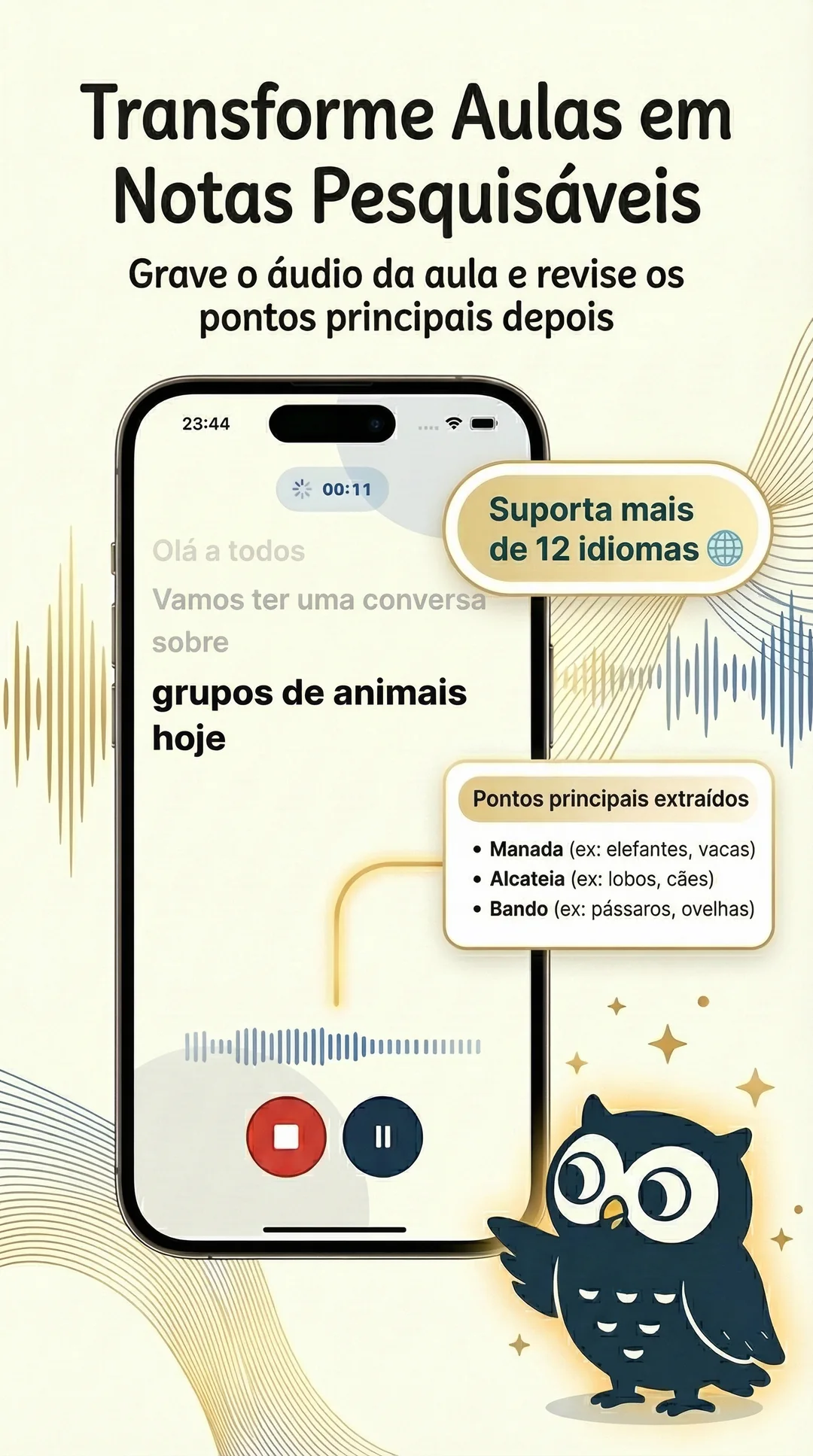 Gravação de áudio