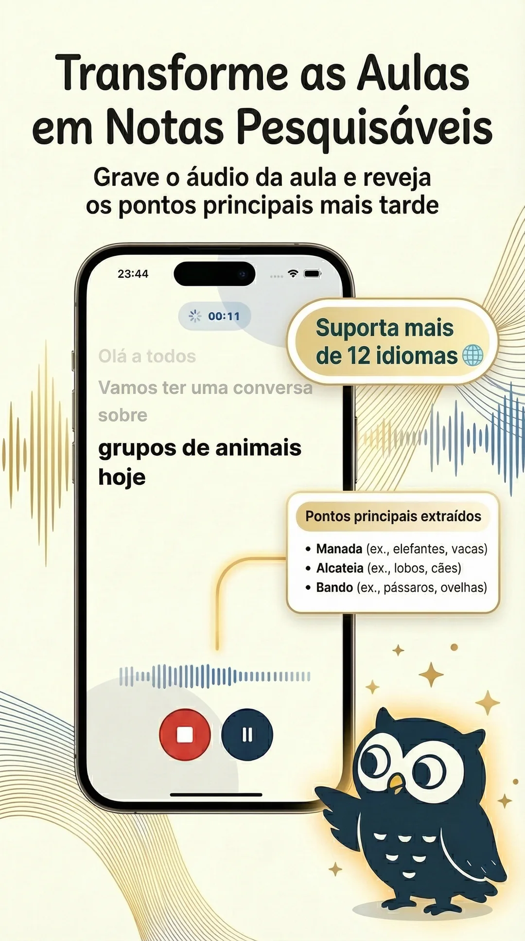 Gravação de áudio