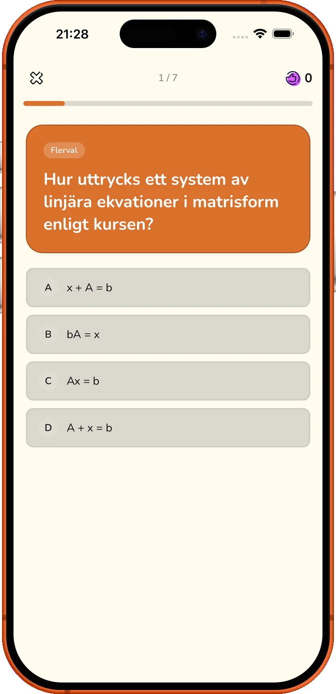 A+ Före
Tentamens dag