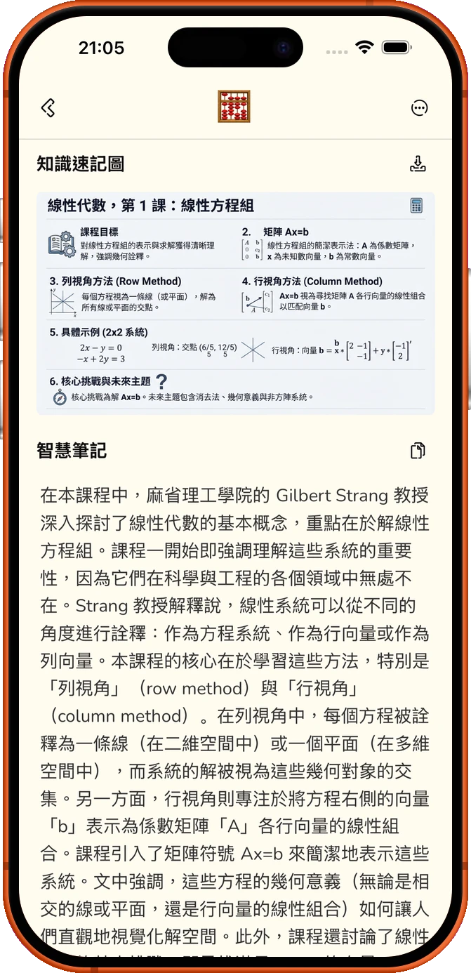 筆記？
Lernix 寫好了。